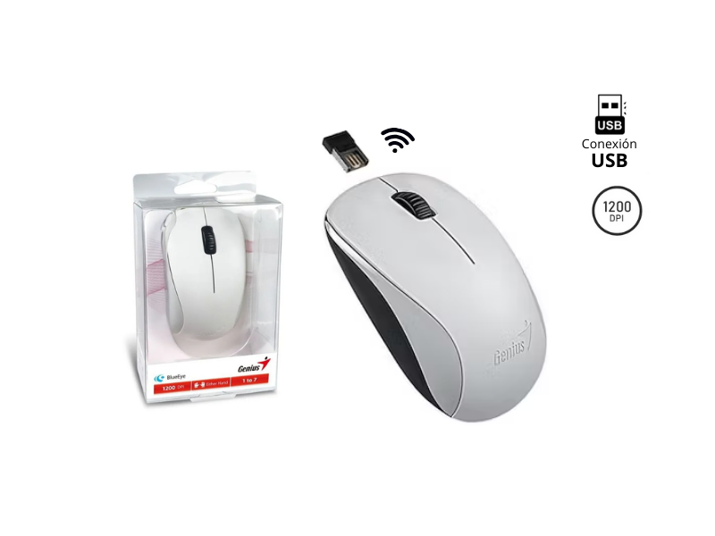 MOUSE GENIUS NX-7000 WIRELESS BLUEEYE WHITE